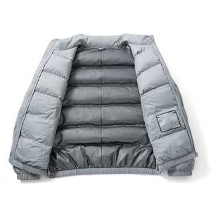 Chaqueta acolchada de invierno para hombre, Parka negra con logotipo personalizado, servicio Oem, ecológica, 2022 - Product Image 3