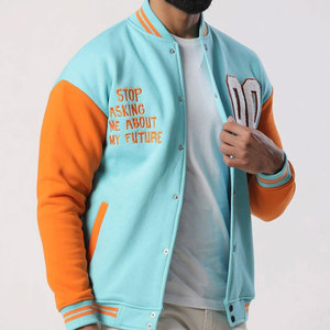 Stylish Men Embroidery Letterman Jacket Letter Style Embroidered Casual <b>Winter</b> Street Fashion Jacket - Product Image 2