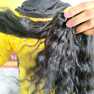 100% Unprocessed Raw Virgin Wavy Natural Bundles Cuticle Aligned Vendor Indian Temple Human <b>Hair</b> <b>Extensions</b> - Product Image 3