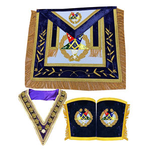 Grand Patron Tablier col et poignets Violet Maçonnique Regalia - Product Image 1
