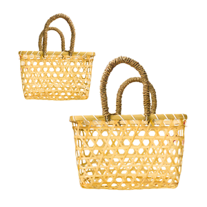 PANIER CADEAU en paille durable en BAMBOU avec jonc de mer Emballage de paniers-cadeaux élégants et durables du Vietnam - Product Image 1