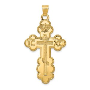 Collar personalizado de Cruz religiosa ortodoxa chapada en oro de 18 quilates para diseño clásico ajustable de bajo costo-Venta al por mayor de fábrica - Product Image 3