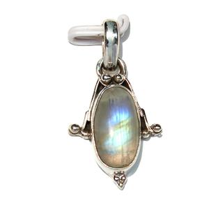 Vente chaude Moonstone Pendentif Collier Fabriqué À La Main 925 En Argent Sterling Gemme Ovale Cabochon Lunette Réglage Unisexe Cadeau Bijoux - Product Image 2