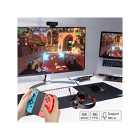 Adaptador de Tarjeta de Captura de Audio y Video USB 3.0 de Aleación de Aluminio 4K Compatible con Windows, Mac, Linux, Android, Xbox 1080p