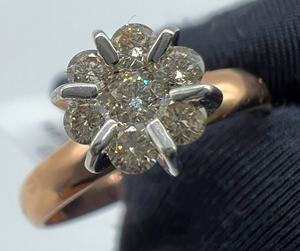 Elegante y Lujoso Anillo de Compromiso de Oro Sólido de 14k y 18k para Mujer con Diamante Natural Real de Corte Brillante, Anillo de Diamante de Terceros - Product Image 3