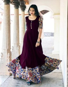 เสื้อเคอร์ติผ้าฝ้ายผสมมีสไตล์พร้อมพิมพ์ลายกาลามาริสำหรับผู้หญิงชุดประจำชาติสุดหรูเหมาะสำหรับใส่ในออฟฟิศทุกวันและโอกาส - Product Image 1