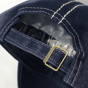 Casquettes de baseball en polyester 100% avec logo brodé personnalisé, casquette de papa en gros, 6 panneaux, hommes, réglable, boucle en métal - Product Image 4