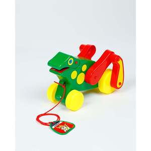 Juguete de plástico Royal Hopper Frog para arrastrar, ideal para juegos, empaquetado - Product Image 1