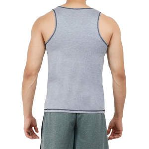 Débardeur en tricot personnalisé pour hommes pour la course à pied, le sport, décontracté, respirant, fitness, t-shirt sans manches, séchage rapide, couleur unie, sans couture - Product Image 2