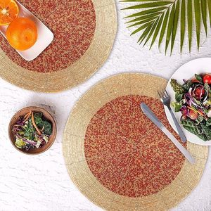 Handmade Classic Style Glass Beaded Tablemat Beautiful Placemat to Complement Your <b>Dinner</b> Wedding Parties Decor - Product Image 1