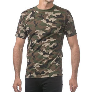T-shirts camouflage pour hommes grande taille, logo 3D personnalisé imprimé en relief, 100% coton, col, vêtements de fitness, t-shirts écologiques, anti-UV, respirants - Product Image 5