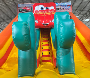 Toboggan gonflable en PVC sur le thème des voitures, toboggan gonflable pour parc, toboggan de bateau pirate - Product Image 2