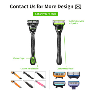 6 Blade <strong>Razors</strong> Shaving Mens Barber Shavette Shaving <strong>Razor</strong> - Product Image 2