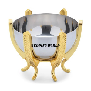 Wedding Decorative Steel Chocolate Bowl <b>Mirror</b> Polished Handmade Sweet Bowl <b>Top</b> Selling Luxury <b>Table</b> <b>Top</b> Chocolate Bowl - Product Image 1