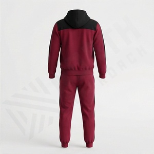 Conjunto Deportivo de Forro Polar para Hombre, Cómodo para Invierno, Corte Regular, Dos Piezas, Chándal de Entrenamiento, Logotipo Personalizado, Venta al por Mayor, Gimnasio, Correr - Product Image 2