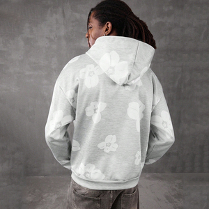 Sweat-shirt à capuche gris imprimé intégral, dernier style, sweat-shirt à capuche imprimé en relief, coton biologique et tissu recyclé, sweat-shirt pour hommes écologique - Product Image 5