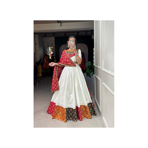 Precio de mercado bajo Excelente calidad Colección Navratri Arte Premium Algodón Lehenga Choli Impreso Lehenga Choli en venta - Product Image 1