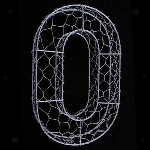 Imported Iron Frame <b>Wire</b> <b>Wreath</b> Metal Planter Lucky Number 0 DIY Home Oval Galvanized <b>Wire</b> Basket Metal Storage & Display Basket - Product Image 4