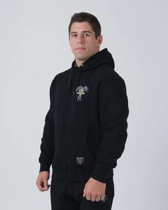 Sweat-shirts à capuche noirs personnalisés en coton en gros, sweat-shirt oversize unisexe à épaules tombantes, streetwear imprimé graphique, sweat-shirt en gros - Product Image 2