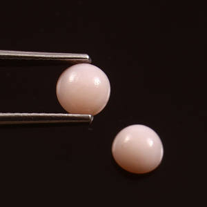 3X3MM AAA Natural Pink Opal Round Cabochon Flatback Semi Precious Calibrated Loose Gemstone Jewelry Making Wholesale Lot - Product Image 2