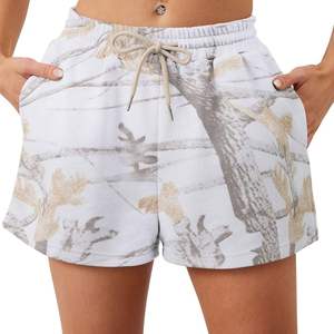 Short de sport couleur unie de haute qualité pour femmes 100% tissu en maille de polyester Logo personnalisé Short de sport de course à séchage rapide - Product Image 3