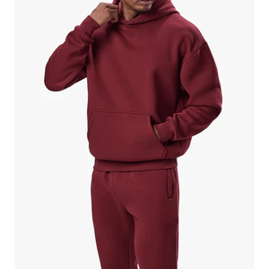 Chándales de algodón 100% de calidad superior para hombre, transpirables, para gimnasio, entrenamiento de invierno, logotipo personalizado, estilo camisa, trajes de tela polar - Product Image 1