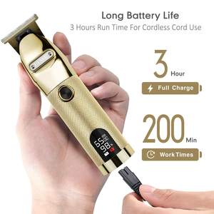 Tondeuses à barbe et moustache sans fil professionnelles pour hommes, coupe précise, résistantes à l'eau IPX7 - Product Image 6