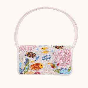 Parapluie d'été léger et durable aux couleurs accrocheuses, mini sac à main brodé artisanal pour les vacances à la station balnéaire - Product Image 3