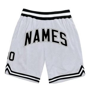 Shorts de basket-ball personnalisés en tissu mesh, vêtements de sport, nom et numéro personnalisés, respirant, vêtements d'entraînement athlétique - Product Image 2