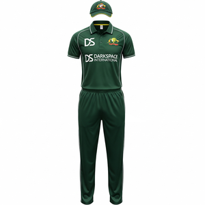 Services OEM & ODM Ensemble d'uniformes de cricket pour hommes 100% Polyester pour l'entraînement sportif d'été Vente en ligne Qualité supérieure - Product Image 5