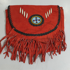 หนังนิ่มกระเป๋าตะวันตกสีน้ําตาลสีแดงสีเทาสีกากีพนังกว่าสไตล์ที่กําหนดเองหนัง Fringe กระเป๋าผู้ผลิตขายส่งในปากีสถาน - Product Image 4