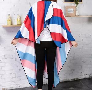 Cape de barbier en polyester imperméable mains libres - Product Image 2