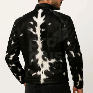 Veste en cuir de vachette pour homme de qualité supérieure, durable, logo sur le devant, respirante et écologique, design robuste et tendance - Product Image 3
