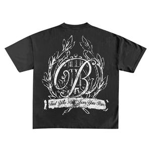 Offre Spéciale mode ajusté manches régulières couleur noire DTG imprimé col rond t-shirts personnalisé sport vêtements de sport t-shirts pour hommes - Product Image 5