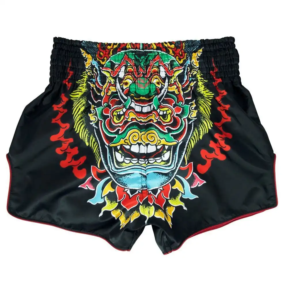 Maßge schneiderte profession elle Muay Thai Shorts Kick Box shorts Seiden satin Stoff 100% Polyester Hochwertige sublimierte Shorts