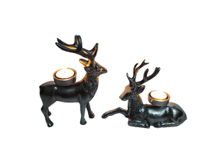 Renne Paire Aluminium Statue de Cerf - Product Image 6