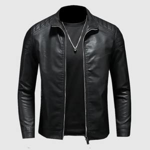 Veste en cuir PU pour femmes printemps-automne Veste en cuir de moto coupe-vent décontractée - Product Image 1