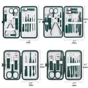 Ensemble d'outils de toilettage portables en acier inoxydable, coupe-ongles avec lame droite pour la manucure, art des ongles verts, coupe-ongles - Product Image 4