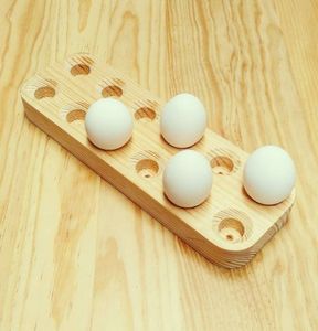 ที่ใส่ไข่ทำจากไม้ธรรมชาติสำหรับห้องครัวฟาร์มและตลาดเครื่องครัวใช้ไข่ปลอดภัย - Product Image 1