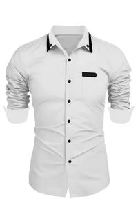 Camisa informal de negocios 2025 para hombre, camisa informal de manga larga a la moda de Color sólido, suave y cómoda - Product Image 6