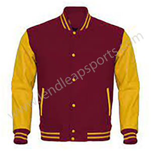 Chaqueta de lana Letterman de alta calidad para hombres Variedades Ropa universitaria Cremallera Bordado Lana Cuerpo Mangas de cuero para invierno - Product Image 6