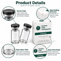 Boîte d'emballage personnalisée pour flacons de médicaments, 2/4/5 flacons de 3 ml, boîte en verre, boîte en papier, emballage pharmaceutique personnalisé imprimé, vente en gros