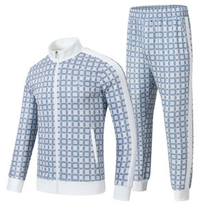 MOVATEXTILE Ensemble de deux pièces de survêtements d'entraînement personnalisés pour hommes de qualité supérieure à bas prix et confortables pour le jogging et la fermeture éclair - Product Image 1