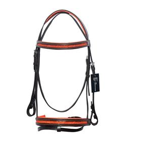 Elegante brida de caballo de cuero decorada con cristal, cómoda y duradera tachuela Ecuestre para montar y entrenar - Product Image 1