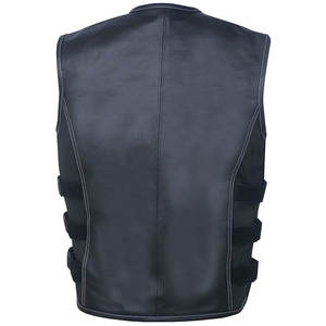 Stylish <b>Mens</b> Leather <b>Vest</b> for Casual and Motorcycle Use best <b>men's</b> leather <b>vest</b> for sale at cheap price - Product Image 2