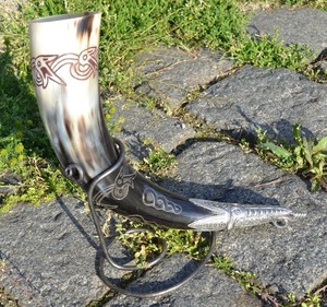 Cuerno para Beber de Cuerno de Vaca, Estilo Vikingo, Jarra para Cerveza o Sidra - Product Image 2