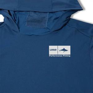 Camisa de pesca unisex personalizada UPF 50, camisas de pesca de manga larga de poliéster impermeable, Sudadera con capucha sublimada personalizada con bolsillo 2025 - Product Image 3