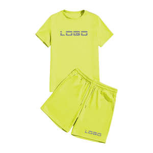 Ensemble de survêtement et short 2 pièces pour homme en coton respirant, style streetwear estival, avec logo frontal - Product Image 4