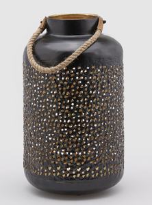 Bougeoirs cylindriques en fer personnalisés, fabriqués à la main, avec poignée en jute, bougies votives pour la décoration intérieure de Noël - Product Image 6