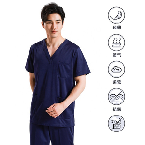 2025 Custom Anti-Wrinkle Women's V-Neck Scrub Uniform <b>Set</b> Nursing Scrubs with Beauty Medical Logo for <b>Doctors</b> - Product Image 4
